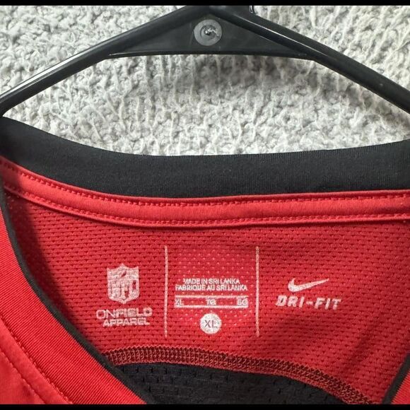 Nike 49ers Shirt Mens XL Red Short Sleeve Dri Fit Distressed San Francisco Tee - Picture 2 of 10